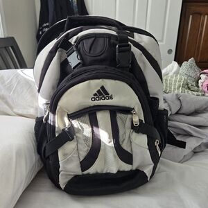 Adidas Black and White Backpack